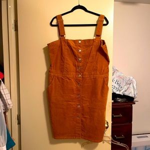 Corduroy Button Dress